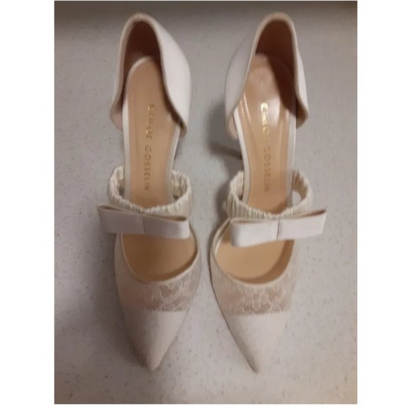 Chloe Gosselin White Satin and Lace Lily Pump - Picture 6 of 8